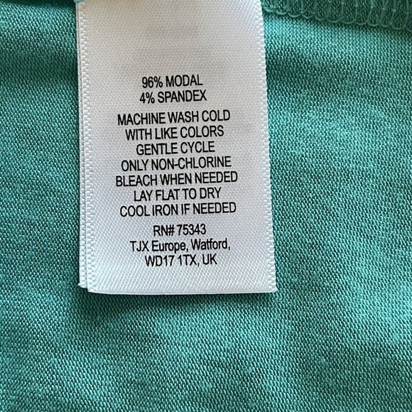 Dakini Athletic Dress Medium Damask Print Yoga Tennis Modal Racerback Turquoise - Picture 8 of 11